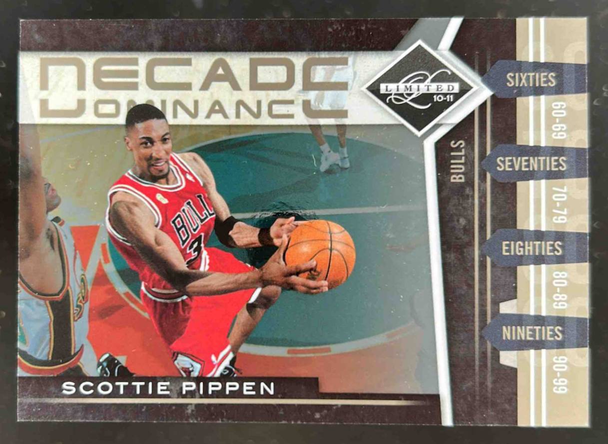 Card image for 2010-11 PANINI LIMITED SCOTTIE PIPPEN DECADE DOMINANCE /149 #14 CHICAGO BULLS