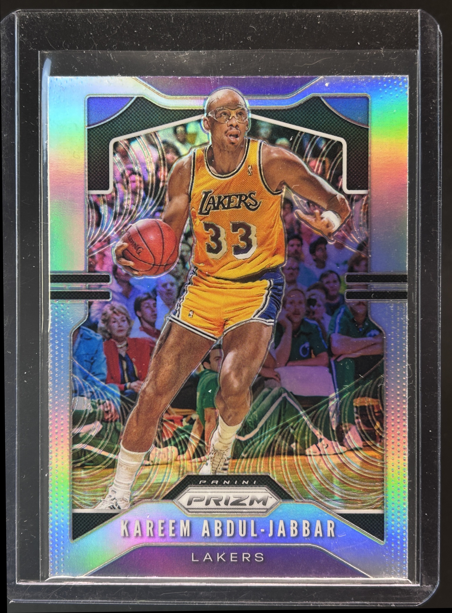 Card image for 2019-20 PANINI PRIZM KAREEM ABDUL-JABBAR #20 PRIZMS SILVER LOS ANGELES LAKERS
