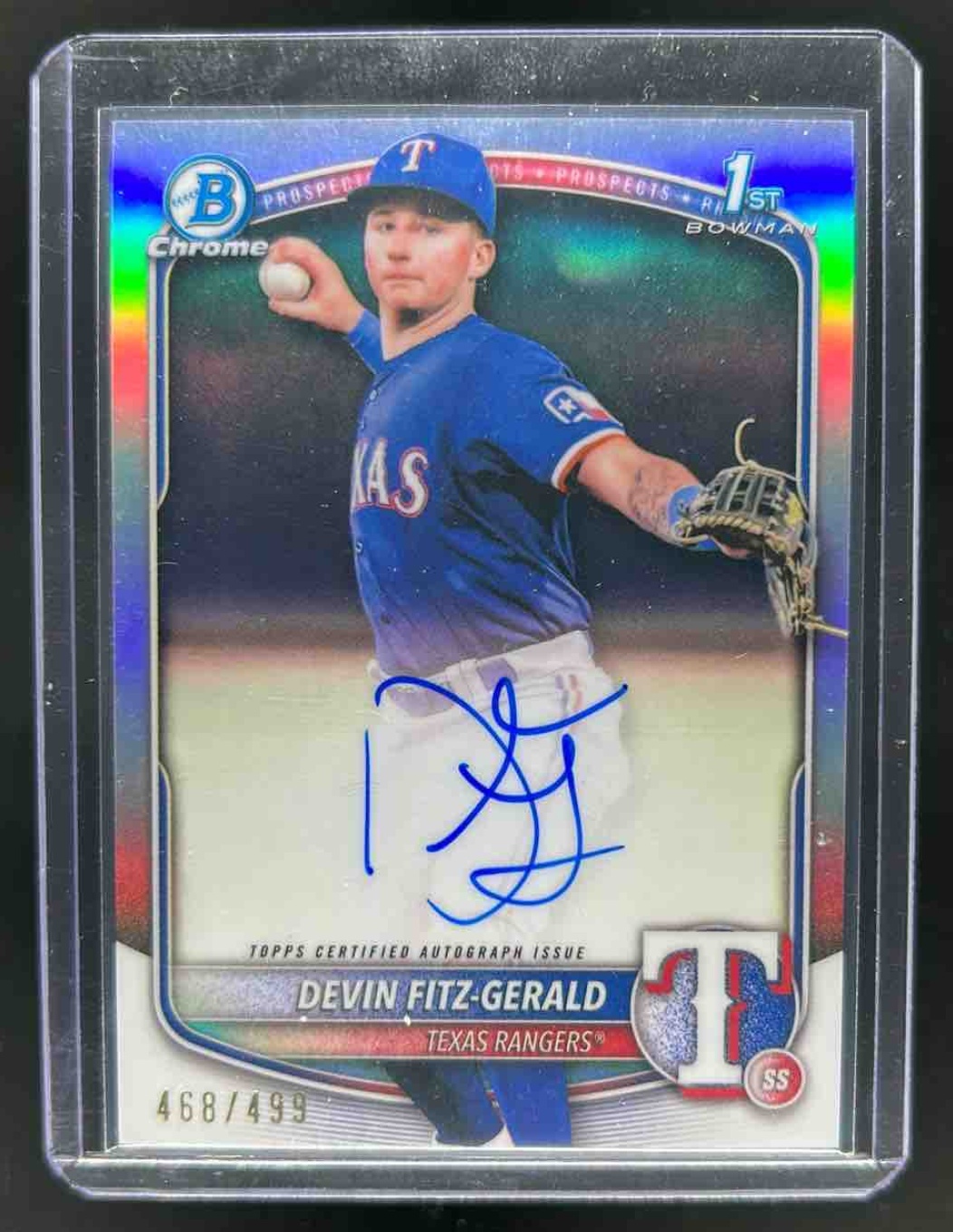 Devin Fitz-Gerald 2025 Bowman Chrome Prospect Auto Refractor /499
