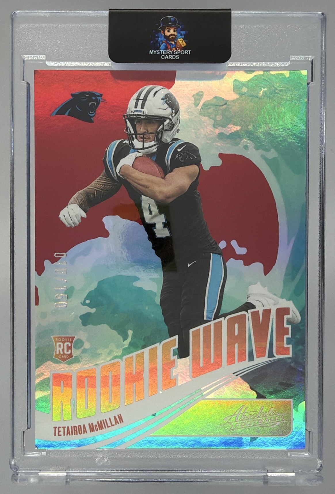 Card image for 2025 Panini Absolute Tetairoa McMillan Rookie Wave #RW-TMN RC Panthers