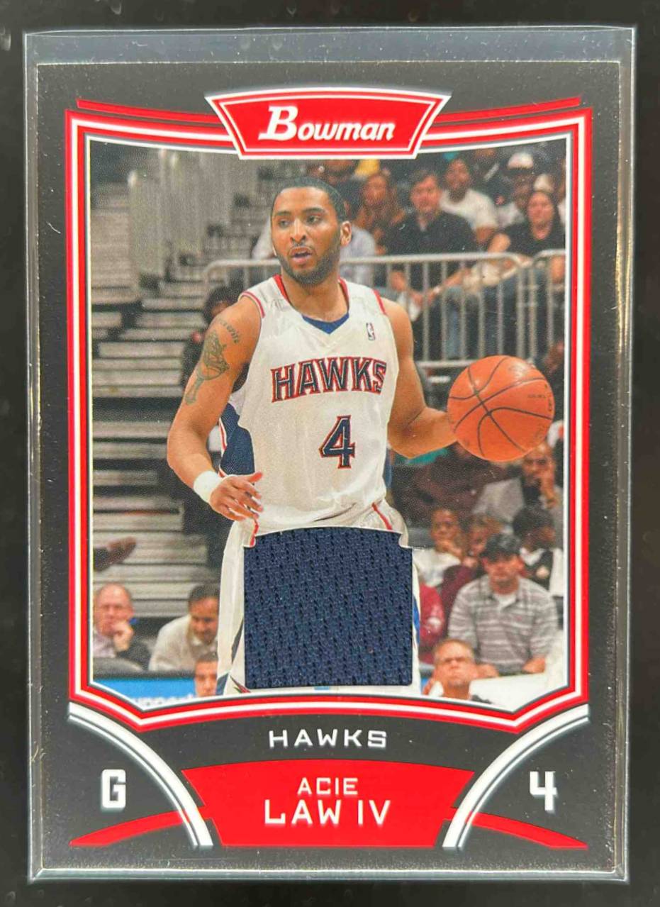 Card image for 2008-09 BOWMAN ACIE LAW IV RETAIL RELICS #BSRAL4 ATLANTA HAWKS