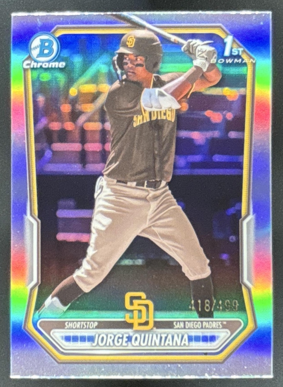 Card image for Jorge Quintana 2026 Bowman Refractor /499 Chrome Prospects San Diego Padres