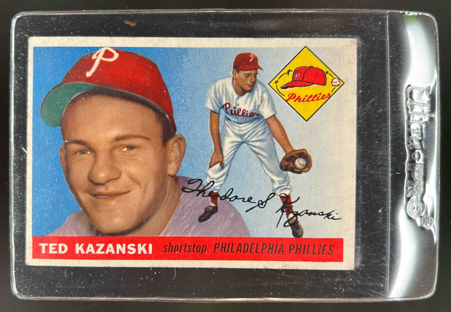 Card image for 1955 TOPPS BASEBALL TED KAZANSKI #46 PHILADELPHIA PHILLIES
