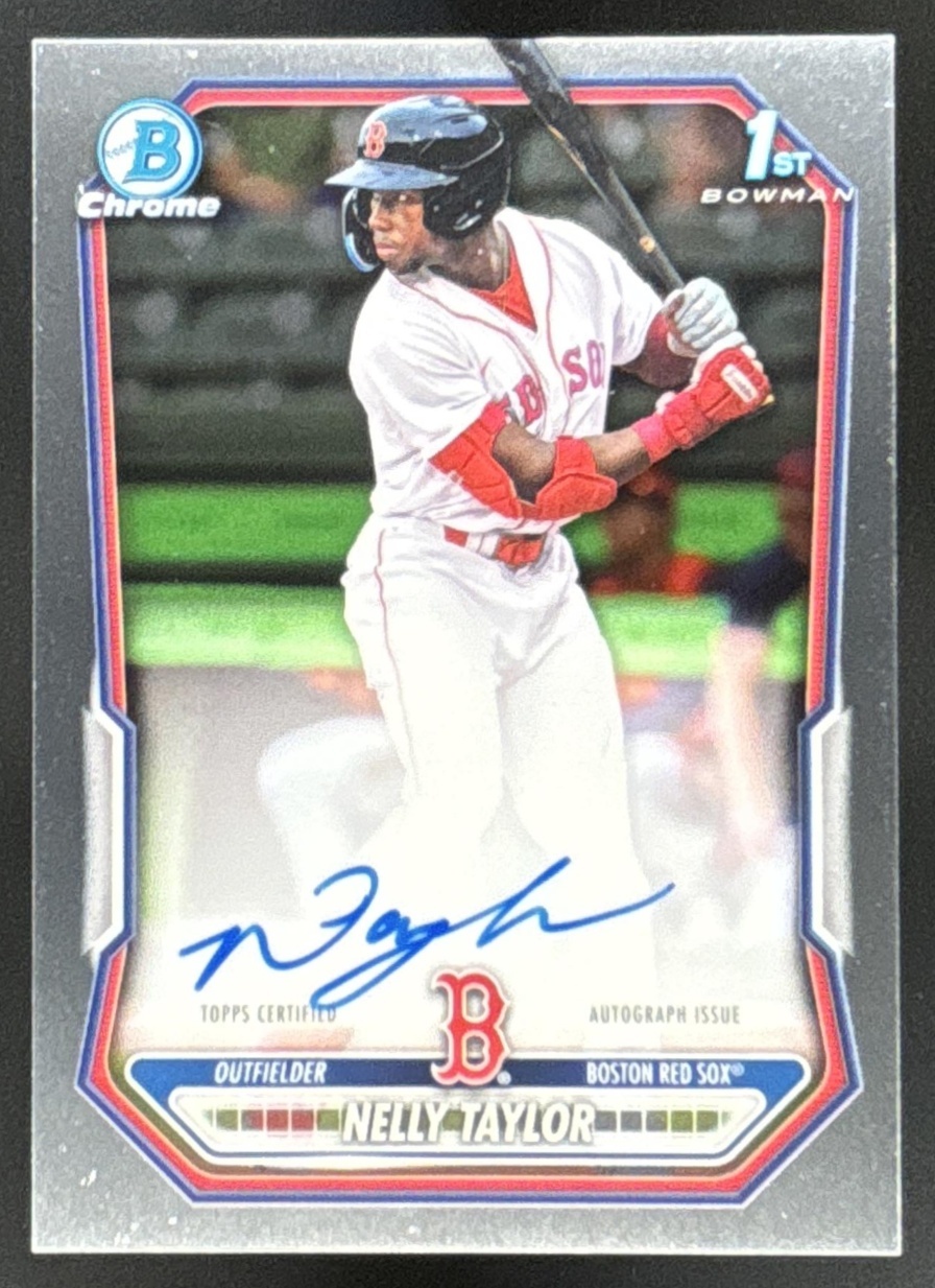 Card image for Nelly Taylor 2026 Bowman Chrome Prospect Auto Boston Red Sox