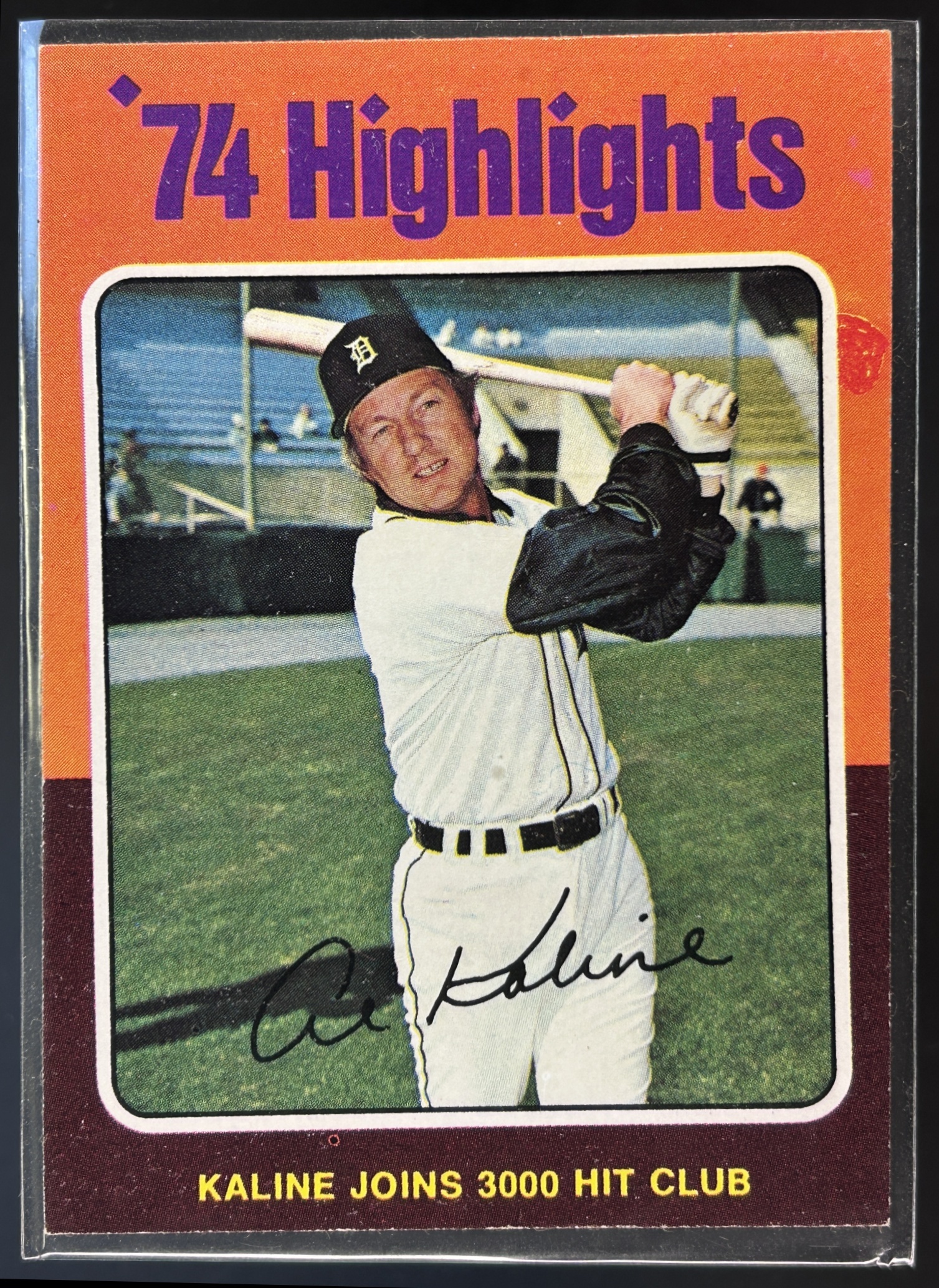 Card image for 1975 TOPPS AL KALINE #4 DETROIT TIGERS LAST TOPPS PLAYER CARD