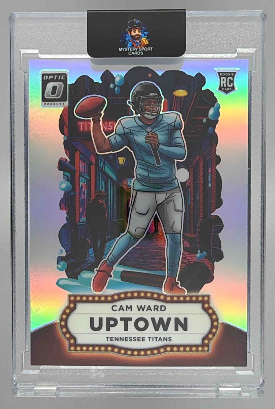 Card image for 2025 Panini Football Donruss Optic Cam Ward Uptown #6 RC Tennessee Titans