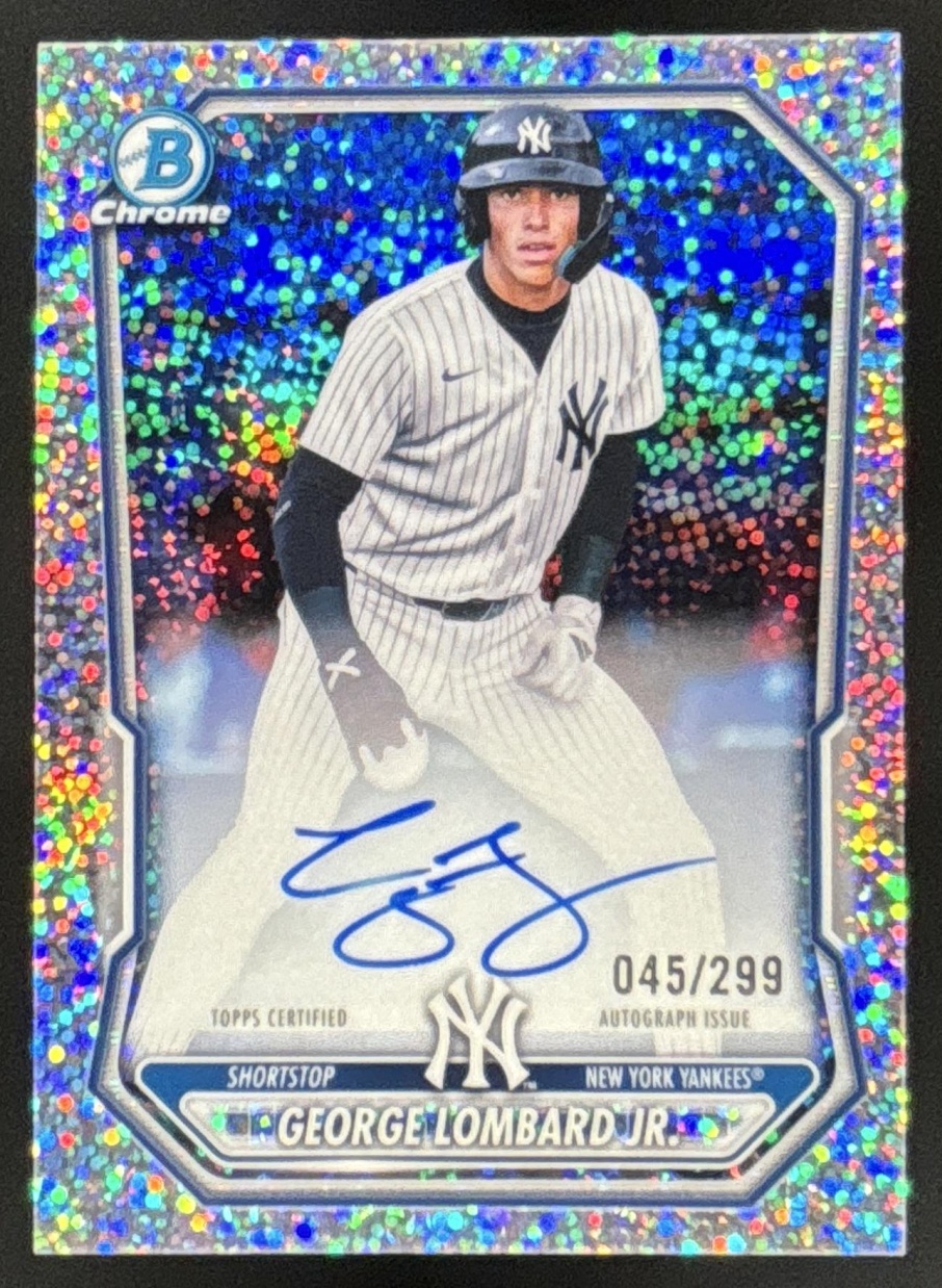 Card image for 2026 Bowman George Lombard Jr. Chrome Prospect Auto Speckle Refractor /299
