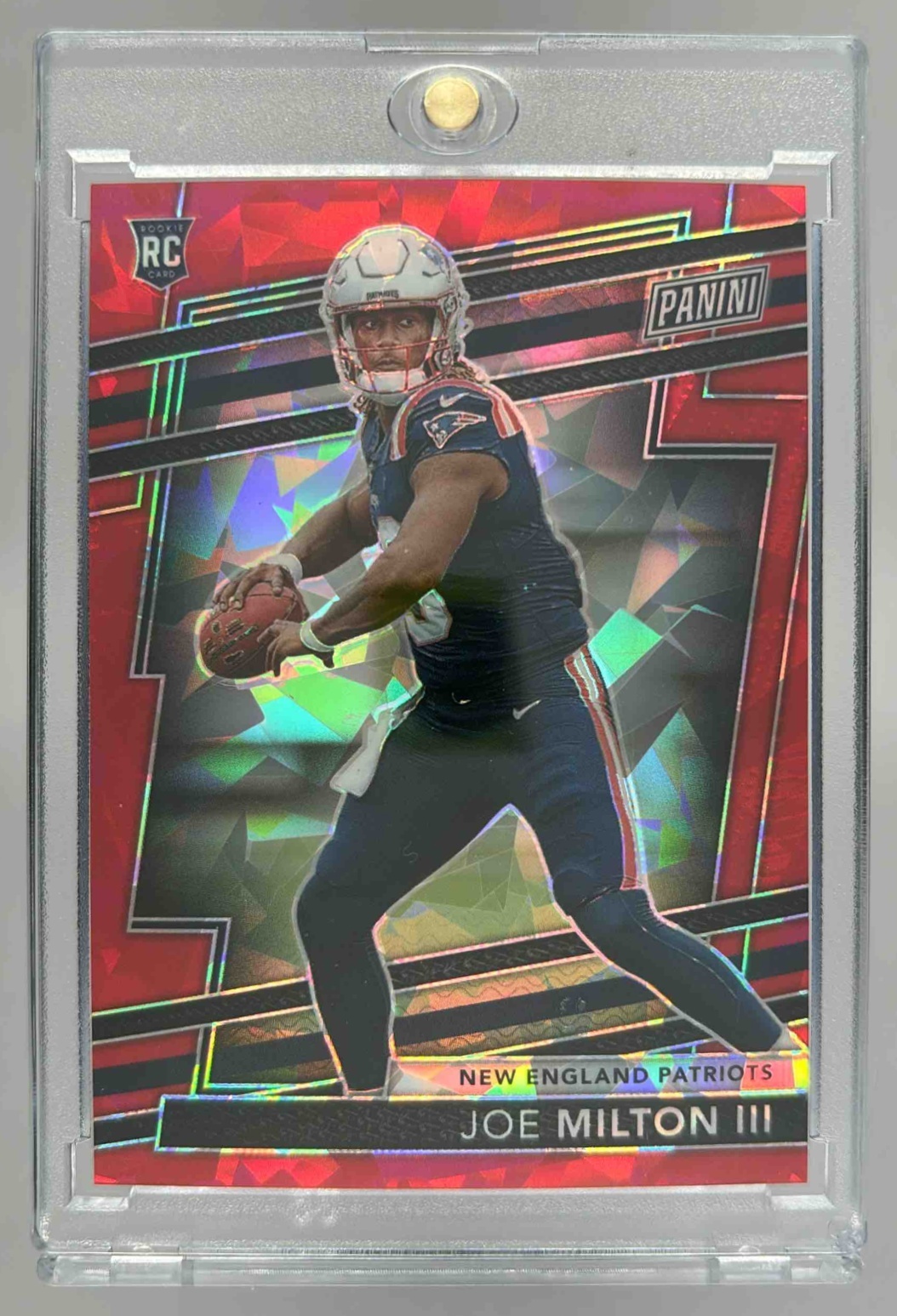 Card image for 2024 Panini National NSCC VIP Party Joe Milton III Rookies #RC18 RC Patriots