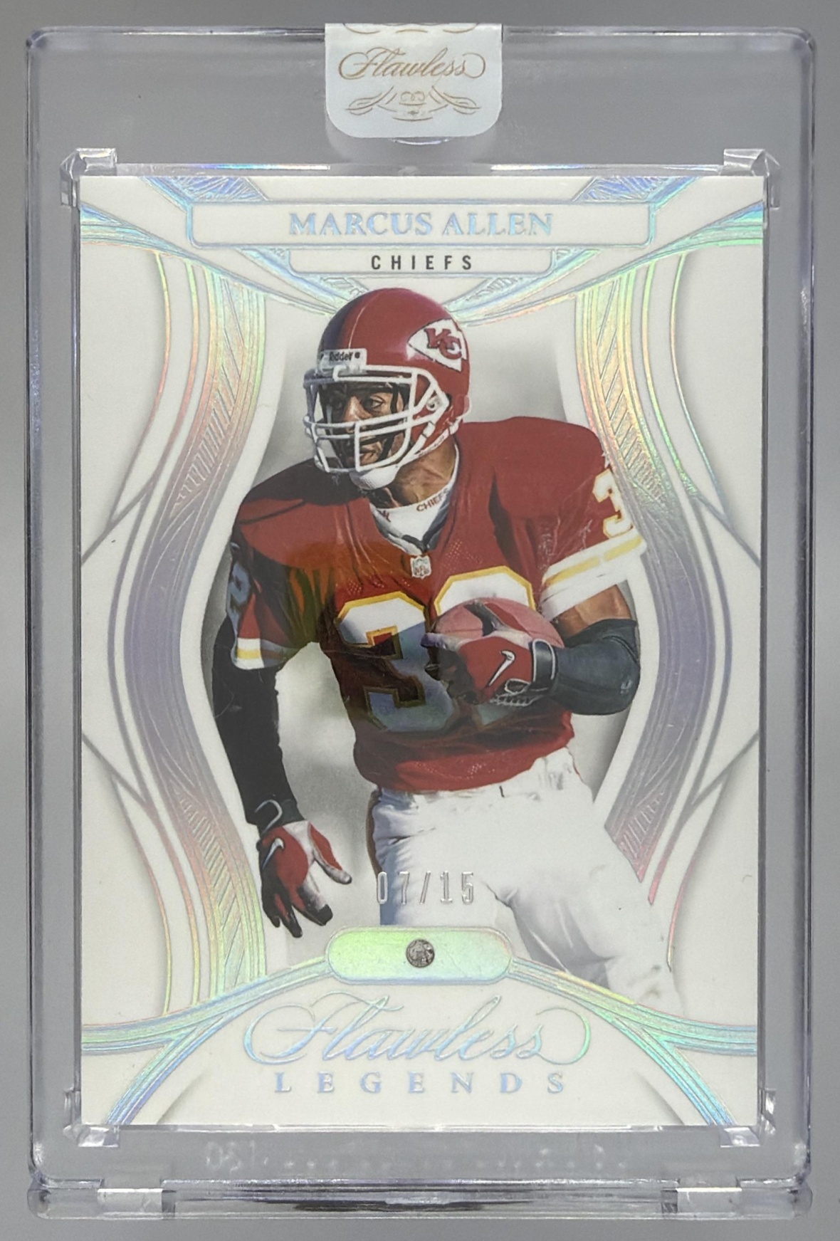 Card image for 2025 Panini Flawless Marcus Allen Legends Diamond /15 #68 Chiefs