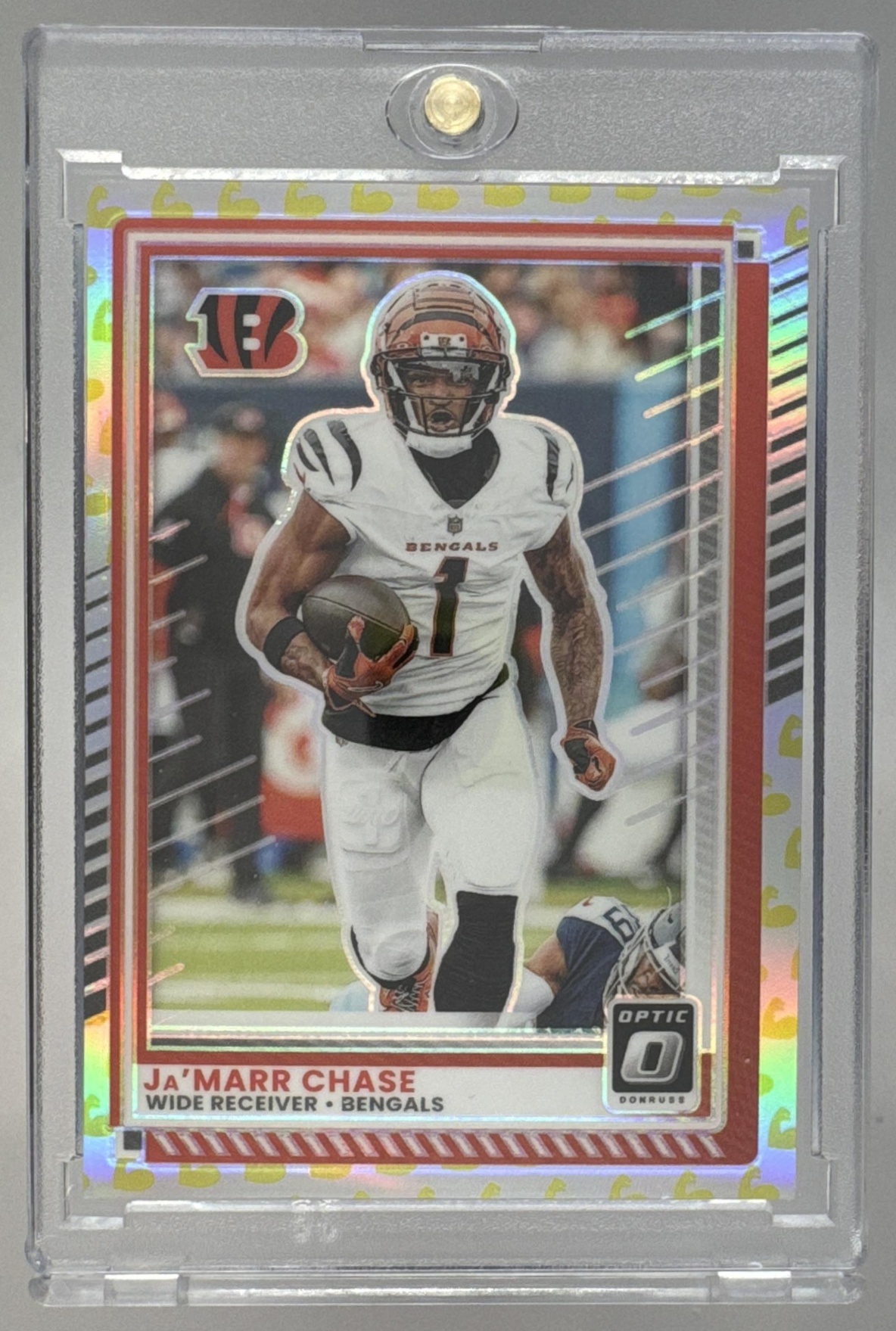 Card image for 2025 Panini Donruss Optic Ja'Marr Chase Flex Prizm /199 #2 Bengals