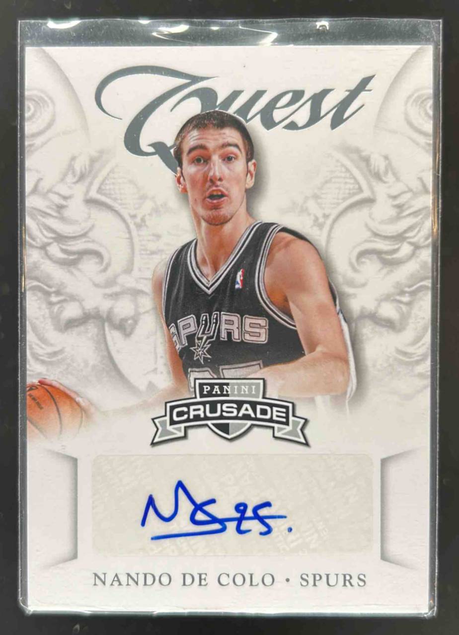 Card image for 2012-13 PANINI CRUSADE NANDO DE COLO QUEST AUTO #10 RC ROOKIE SAN ANTONIO SPURS