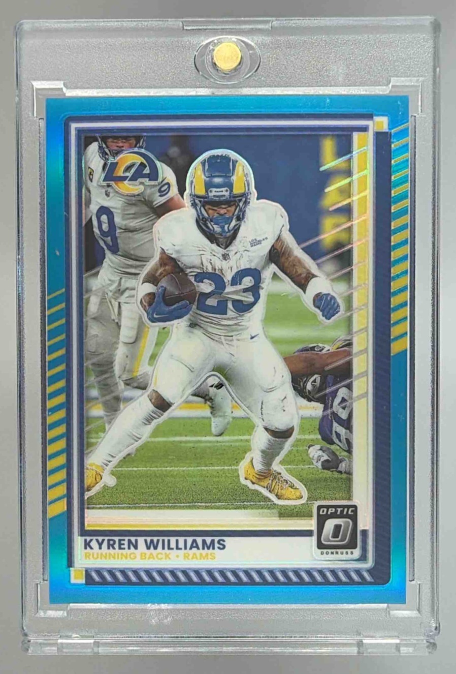 Card image for 2025 Panini Donruss Optic Kyren Williams Aqua Prizm /349 #105 Rams