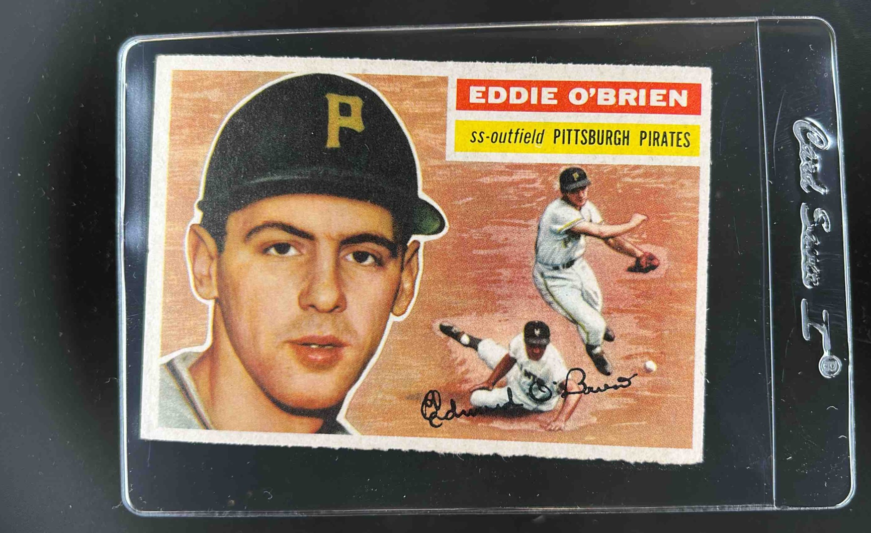 Card image for 1956 TOPPS BASEBALL EDDIE O'BRIEN #116B PITTSBURGH PIRATES