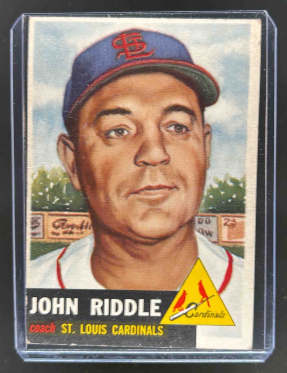 Card image for 1953 TOPPS BASEBALL JOHNNY RIDDLE #274 ST. LOUIS CARDINALS