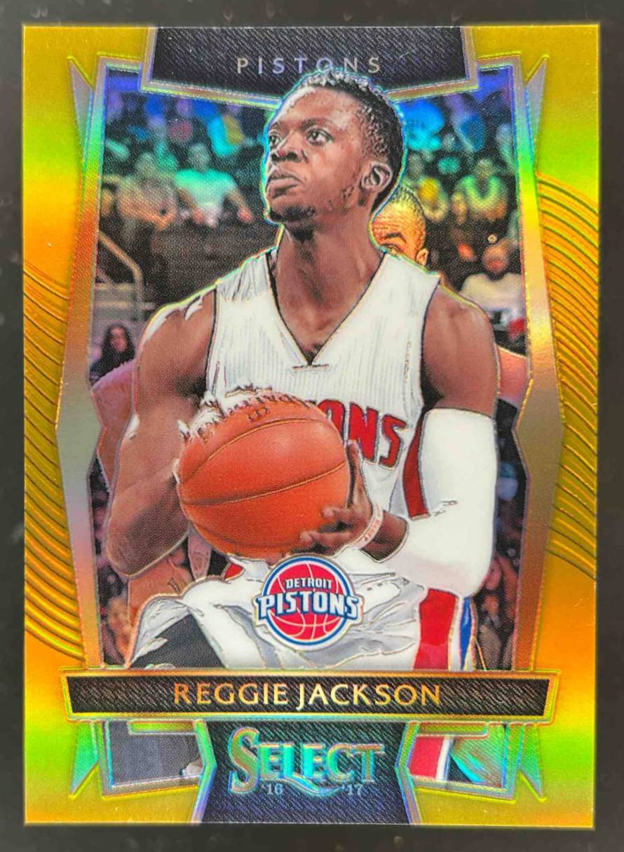 Card image for 2016-17 Panini Select Reggie Jackson Gold Prizms 4 /10 #28 Concourse