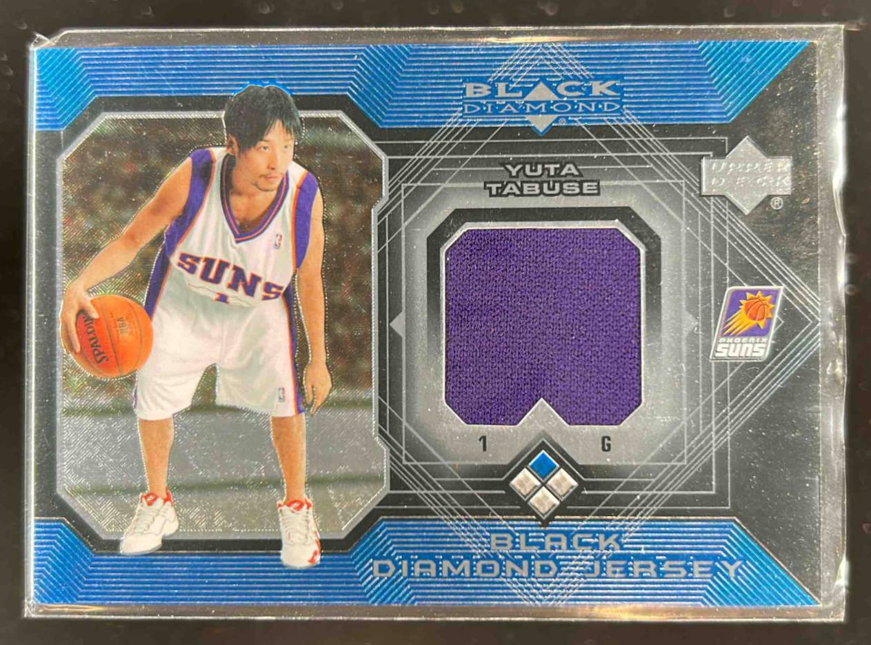 Card image for 2004-05 UPPER DECK BLACK DIAMOND YUTA TABUSE JERSEY #BDJ-YT RC PHOENIX SUNS