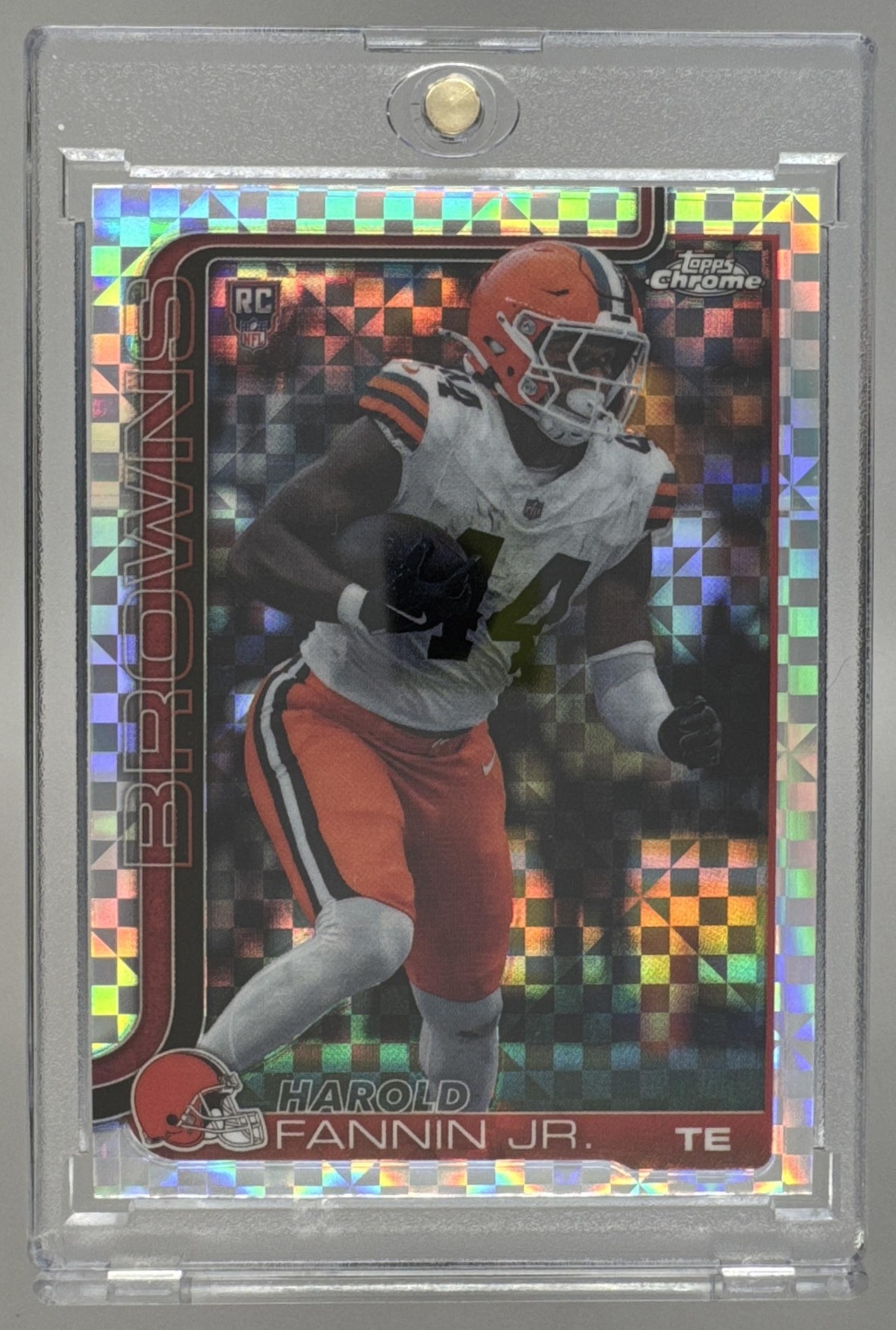 Card image for 2025 Topps Football Chrome Harold Fannin Jr. Rookie #339 RC Cleveland Browns