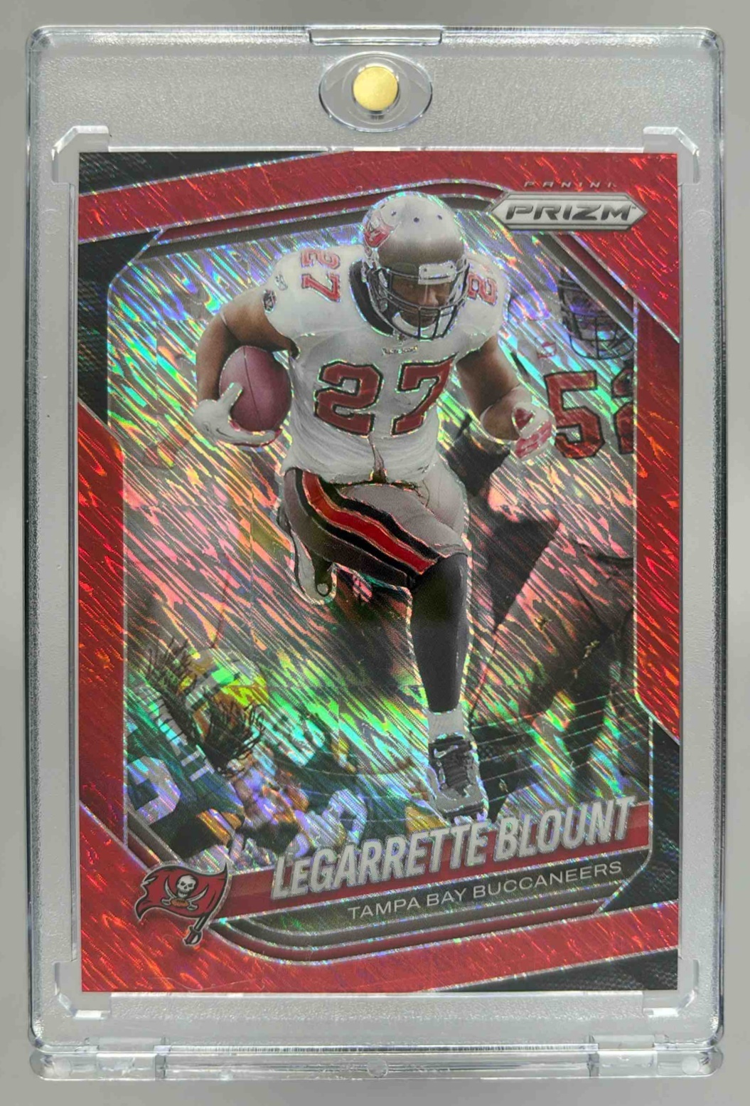 Card image for 2025 Panini Prizm LeGarrette Blount Blue Ice /99 #38 Buccaneers