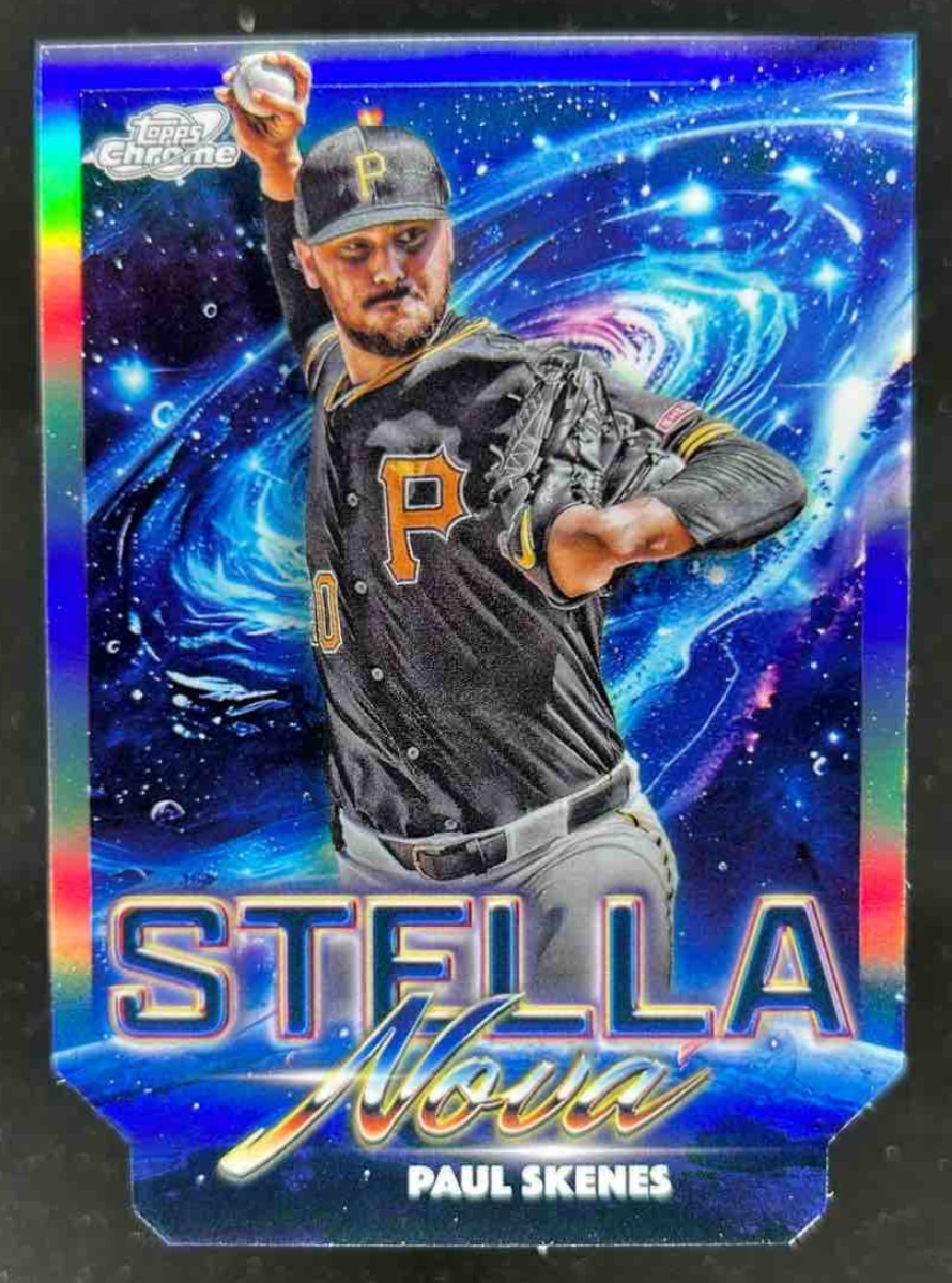 Card image for Paul Skenes 2025 Topps Baseball Cosmic Chrome Stella Nova Pittsburgh Pirates