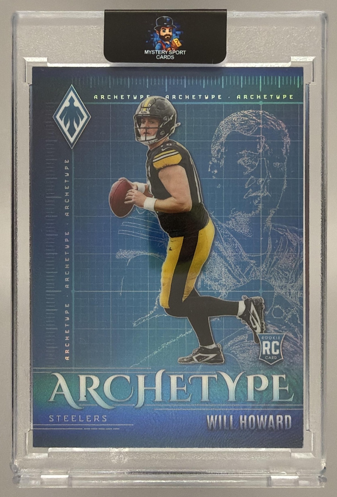 Card image for 2025 Panini Football Phoenix Will Howard Archetype #13 Pittsburgh Steelers
