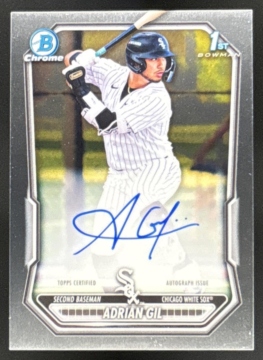 Card image for Adrian Gil 2026 Bowman Chrome Prospect Auto Chicago White Sox