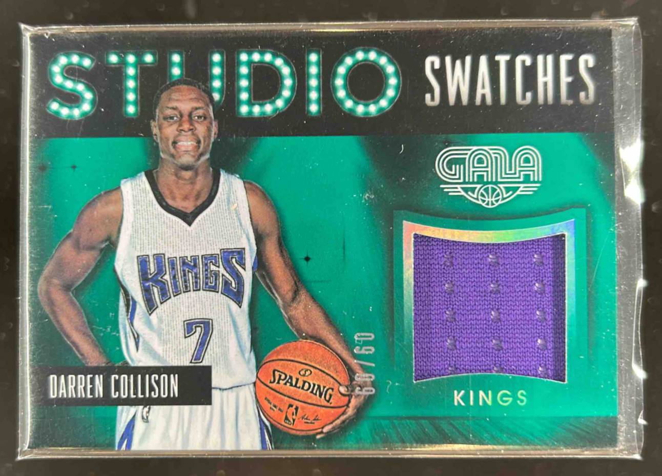 Card image for 2015-16 PANINI GALA DARREN COLLISON STUDIO SWATCHES /60 #13 SACRAMENTO KINGS