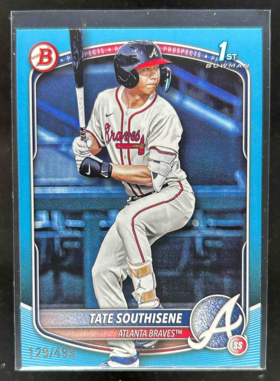 Card image for Tate Southisene 2025 Bowman Draft Sky Blue Border /499