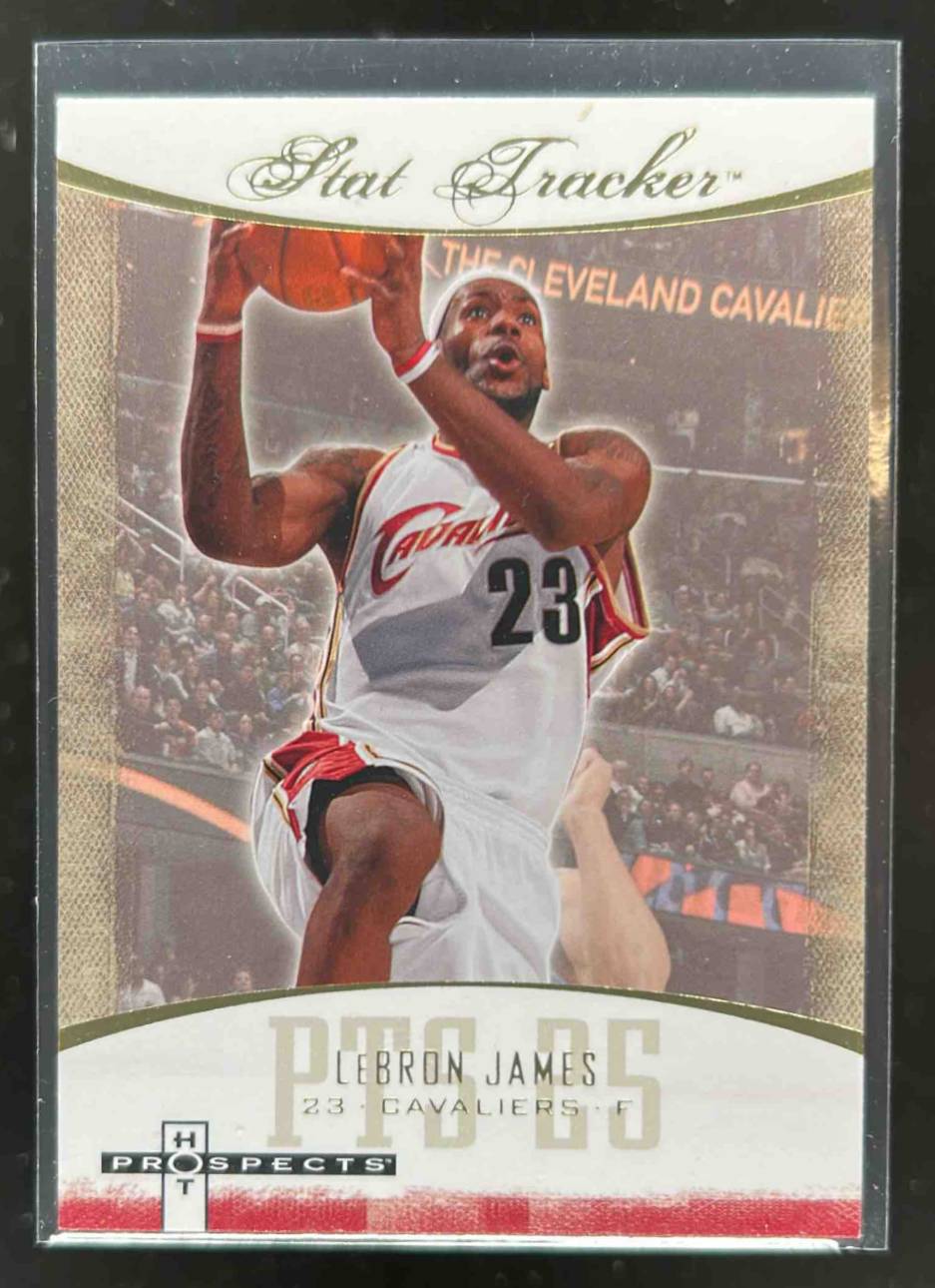 Card image for 2007-08 FLEER HOT PROSPECTS LEBRON JAMES STAT TRACKER #ST-23 CLEVELAND CAVALIERS