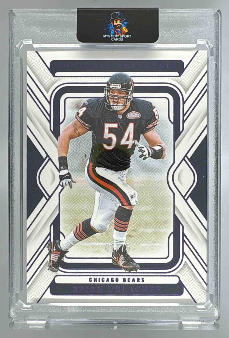 Card image for 2024 Panini National Treasures Brian Urlacher Purple /75 #19 Bears