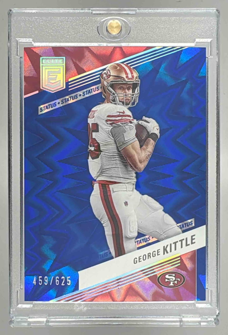 Card image for 2023 Panini Donruss Elite George Kittle Status Explosion /625 #40 49ers