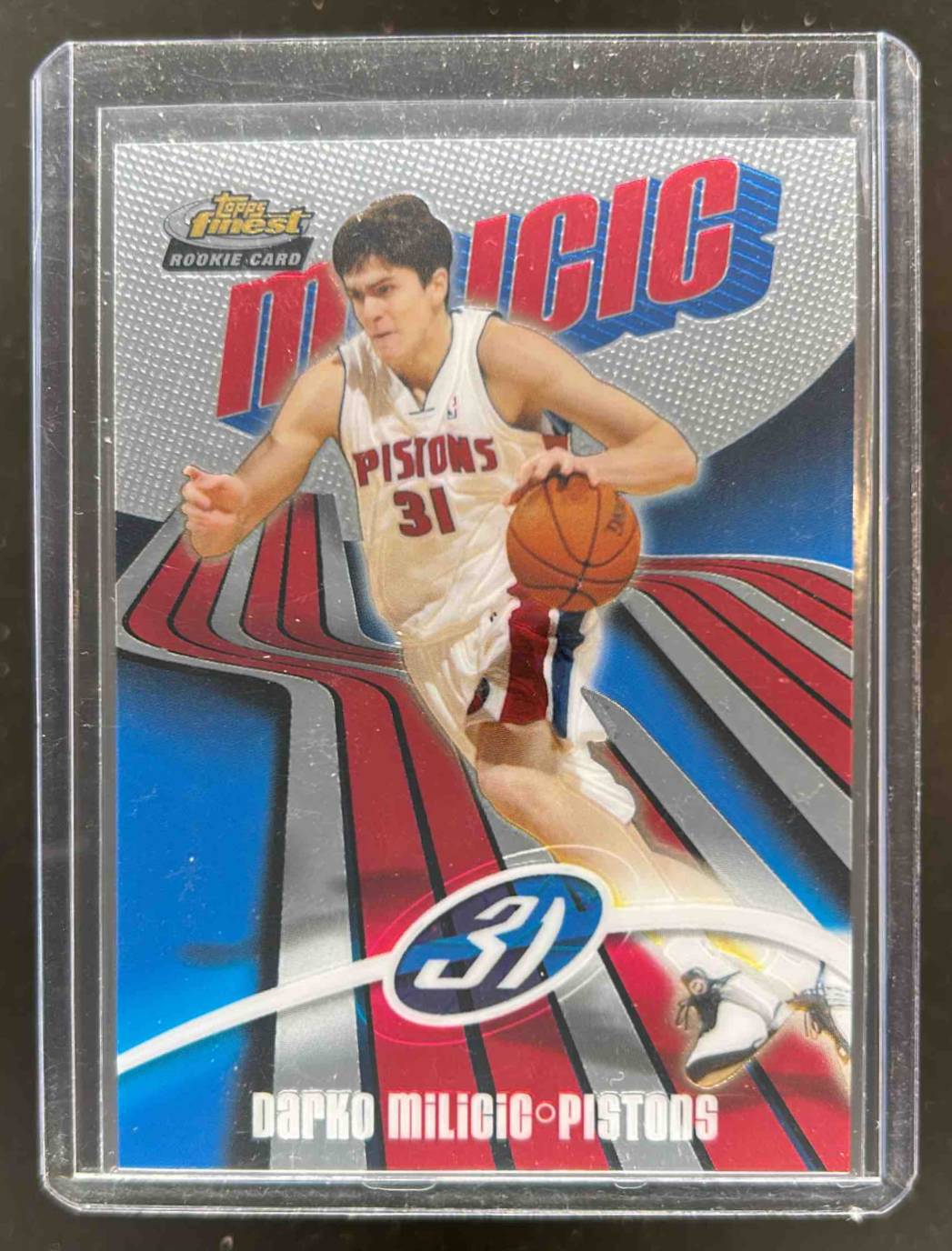 Card image for 2003-04 TOPPS FINEST DARKO MILICIC /999 #131 RC ROOKIE DETROIT PISTONS