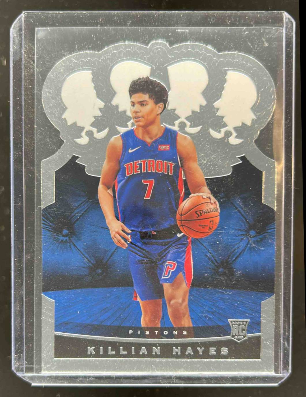 Card image for 2020-21 PANINI CROWN ROYALE KILLIAN HAYES CRYSTAL #85 RC ROOKIE DETROIT PISTONS