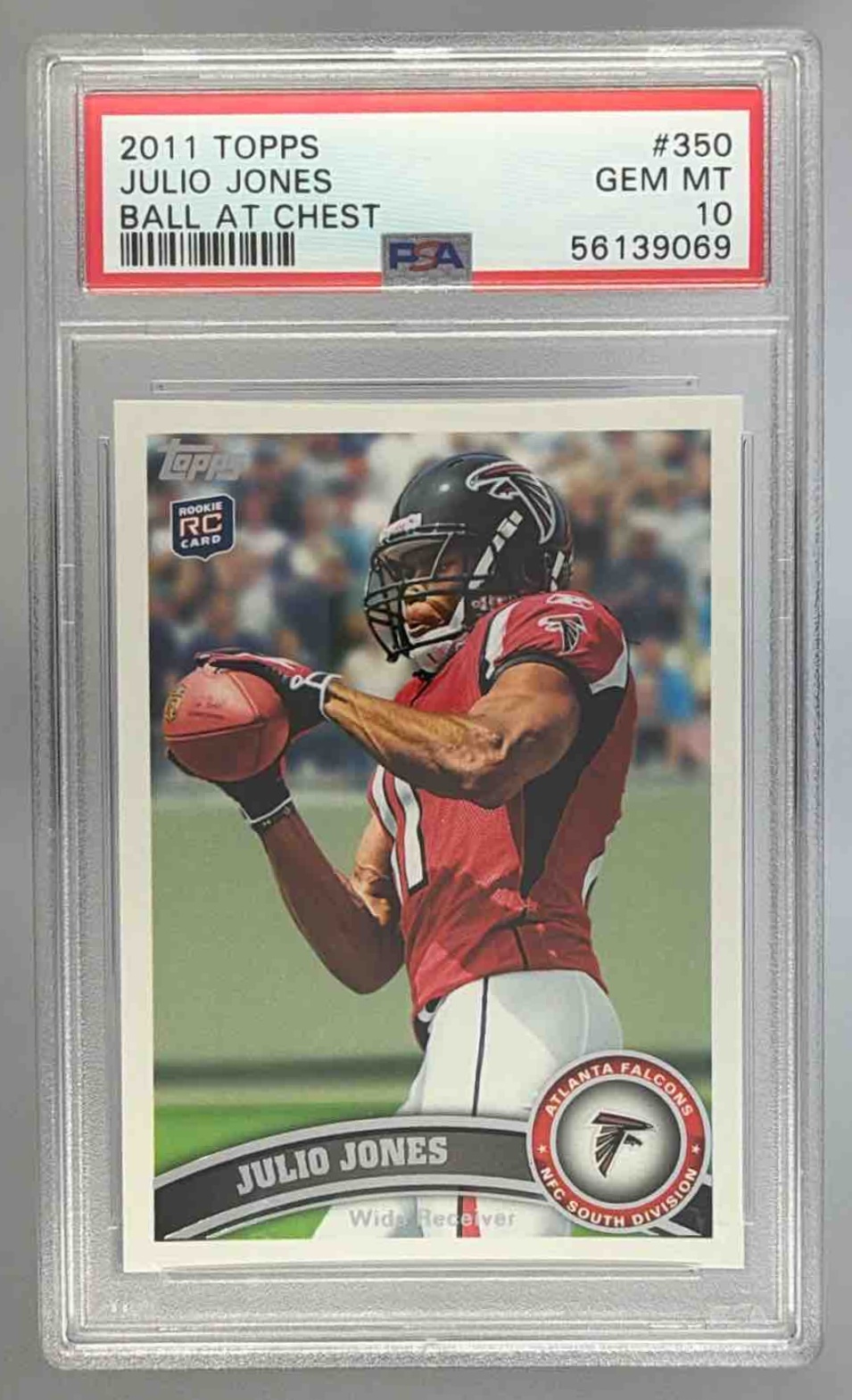 Card image for 2011 Topps Julio Jones Printing Plates Magenta 1/1 #350 RC Falcons