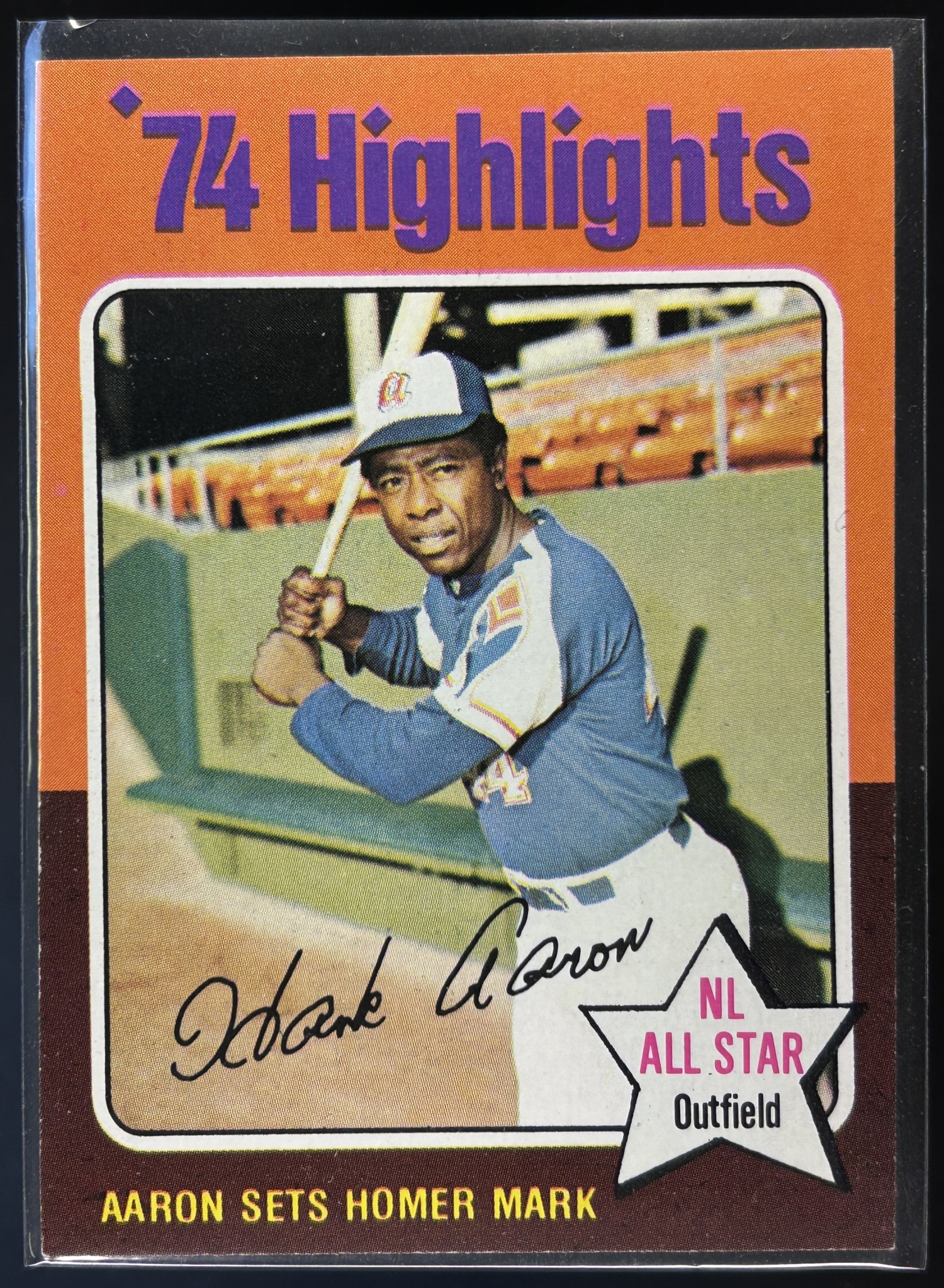 Card image for 1975 TOPPS HANK AARON #1 ALL-STAR ATLANTA BRAVES