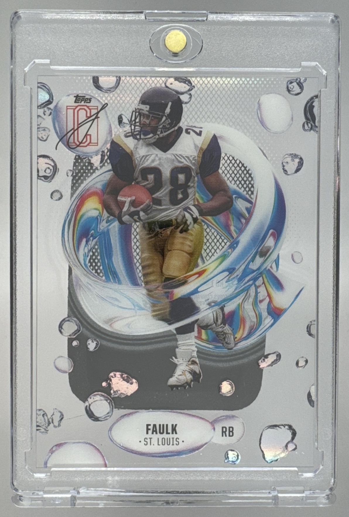 Card image for 2024 Topps Football Signature Class Marshall Faulk Fluidity #F-21 St. Louis Rams