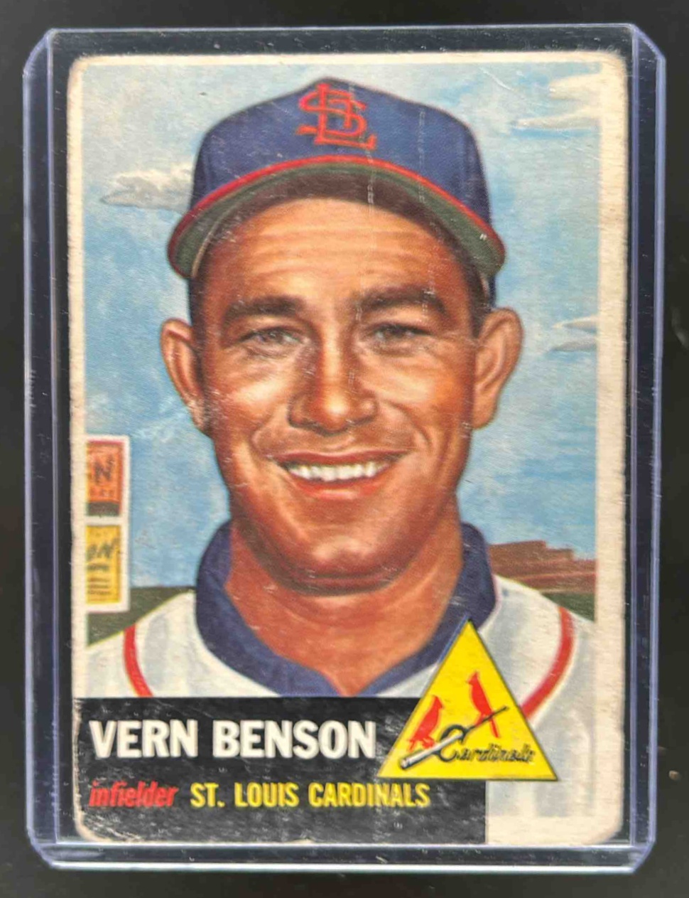 Card image for 1953 TOPPS BASEBALL VERN BENSON #205 RC ST. LOUIS CARDINALS