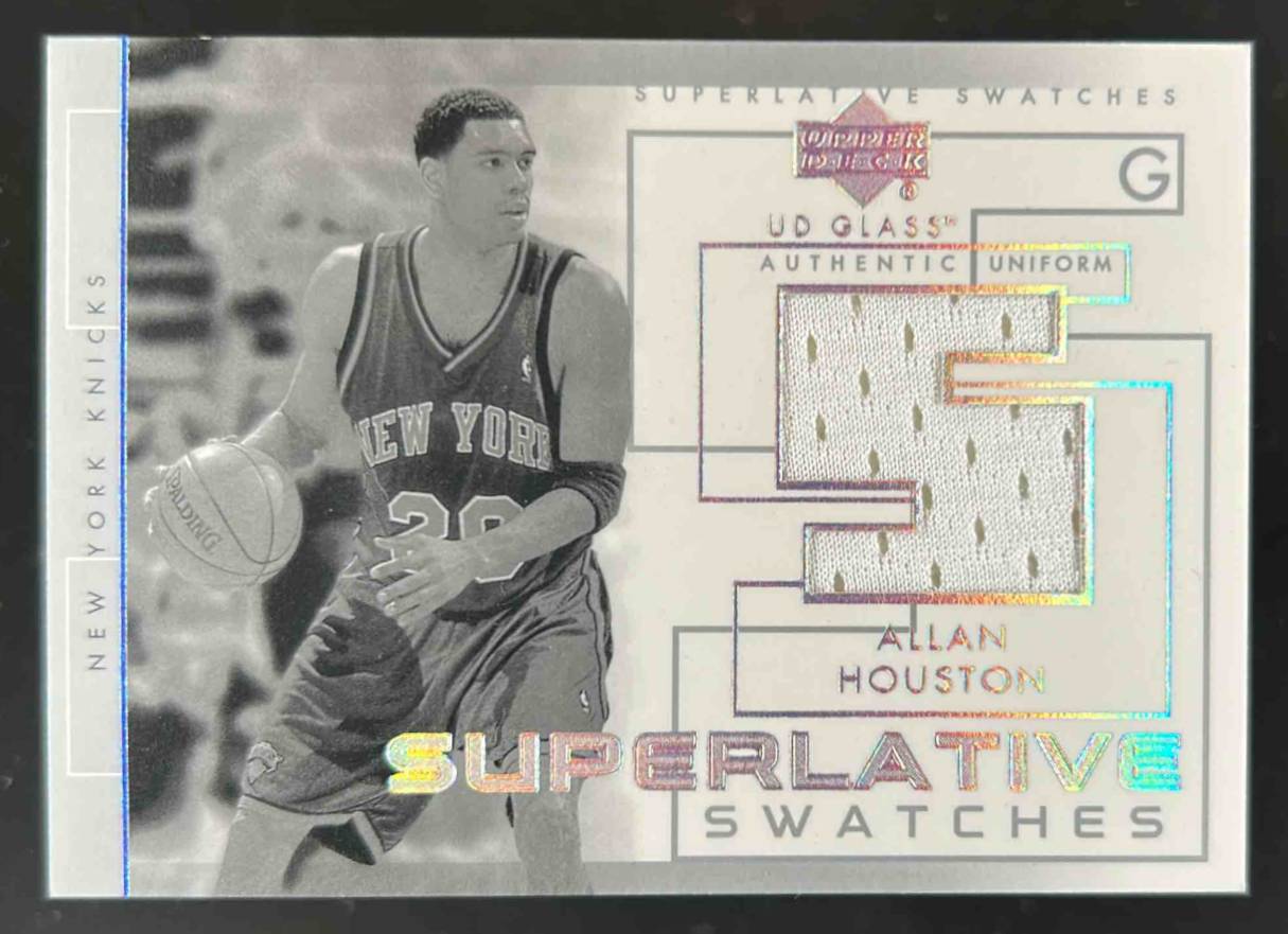Card image for 2003-04 Upper Deck Glass Allan Houston Superlative Swatches #SS-AH MEM