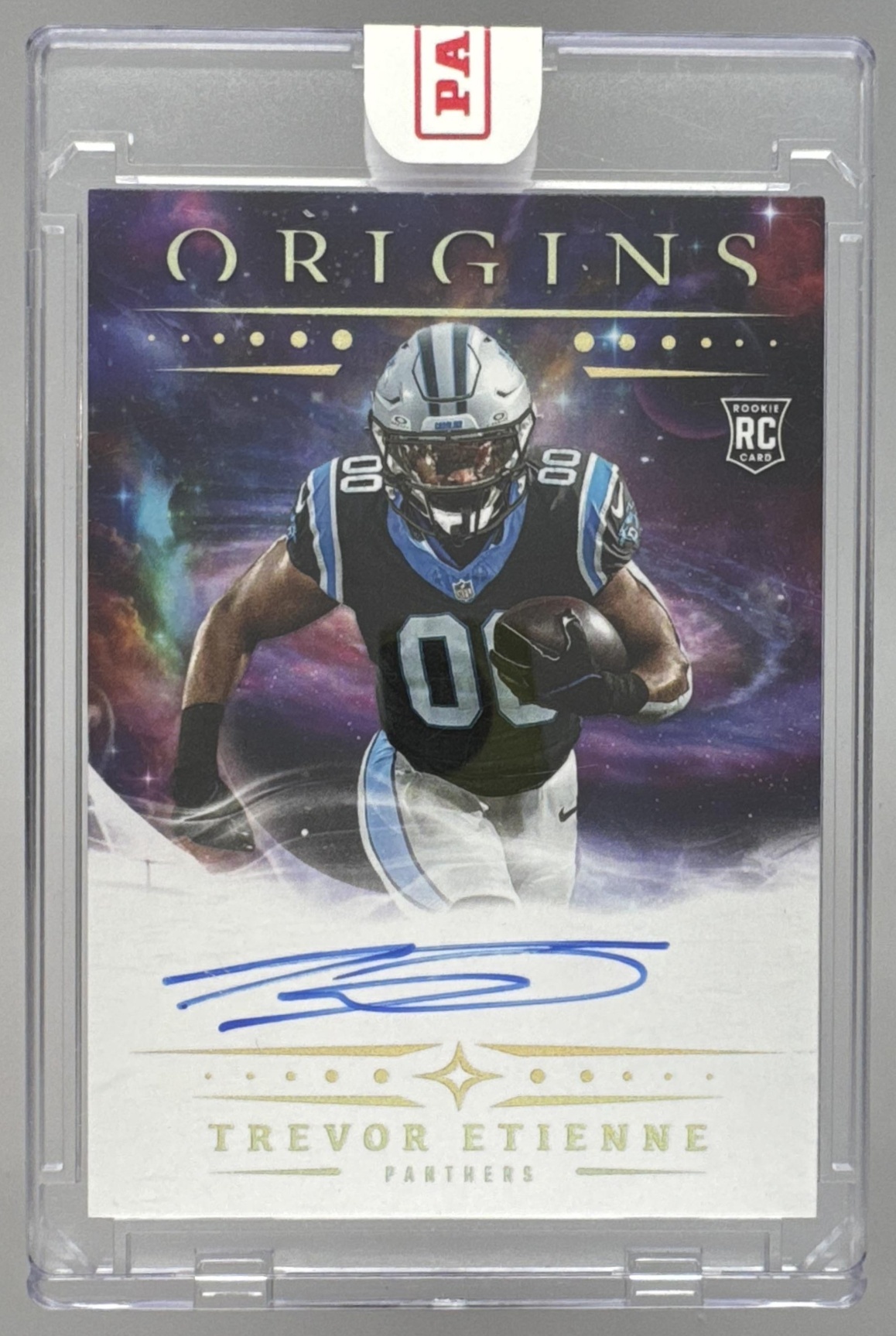 Card image for 2025 Panini Origins Trevor Etienne Rookie Auto #RA-TET RC Panthers