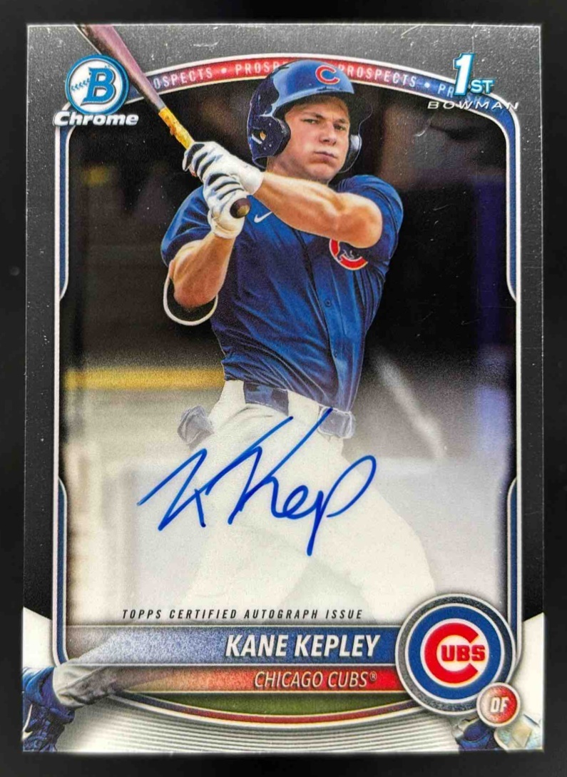 Card image for 2025 Bowman Draft Kane Kepley Chrome Prospect Auto #CPA-KK Cubs