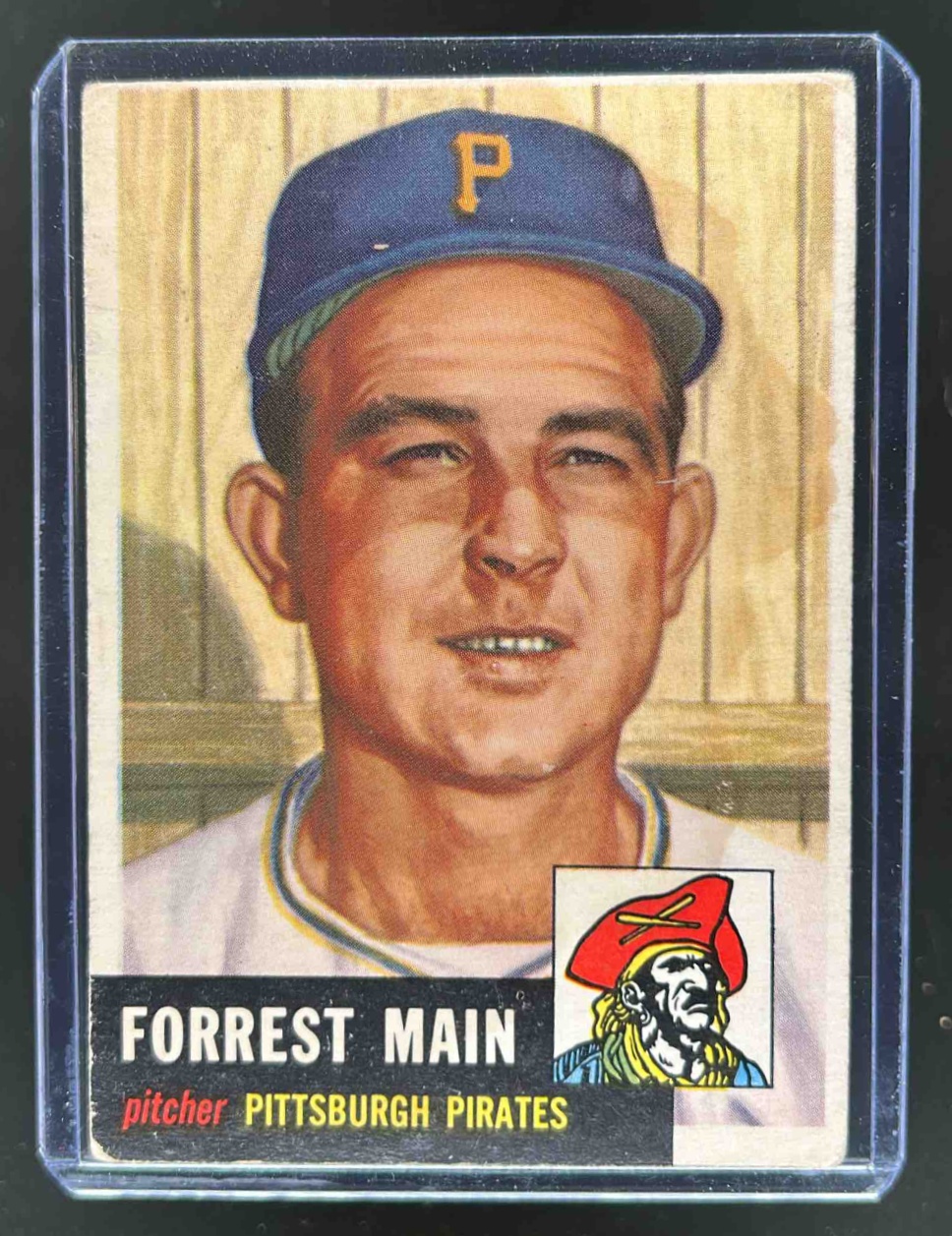 Card image for 1953 TOPPS BASEBALL FORREST MAIN #198 PITTSBURGH PIRATES