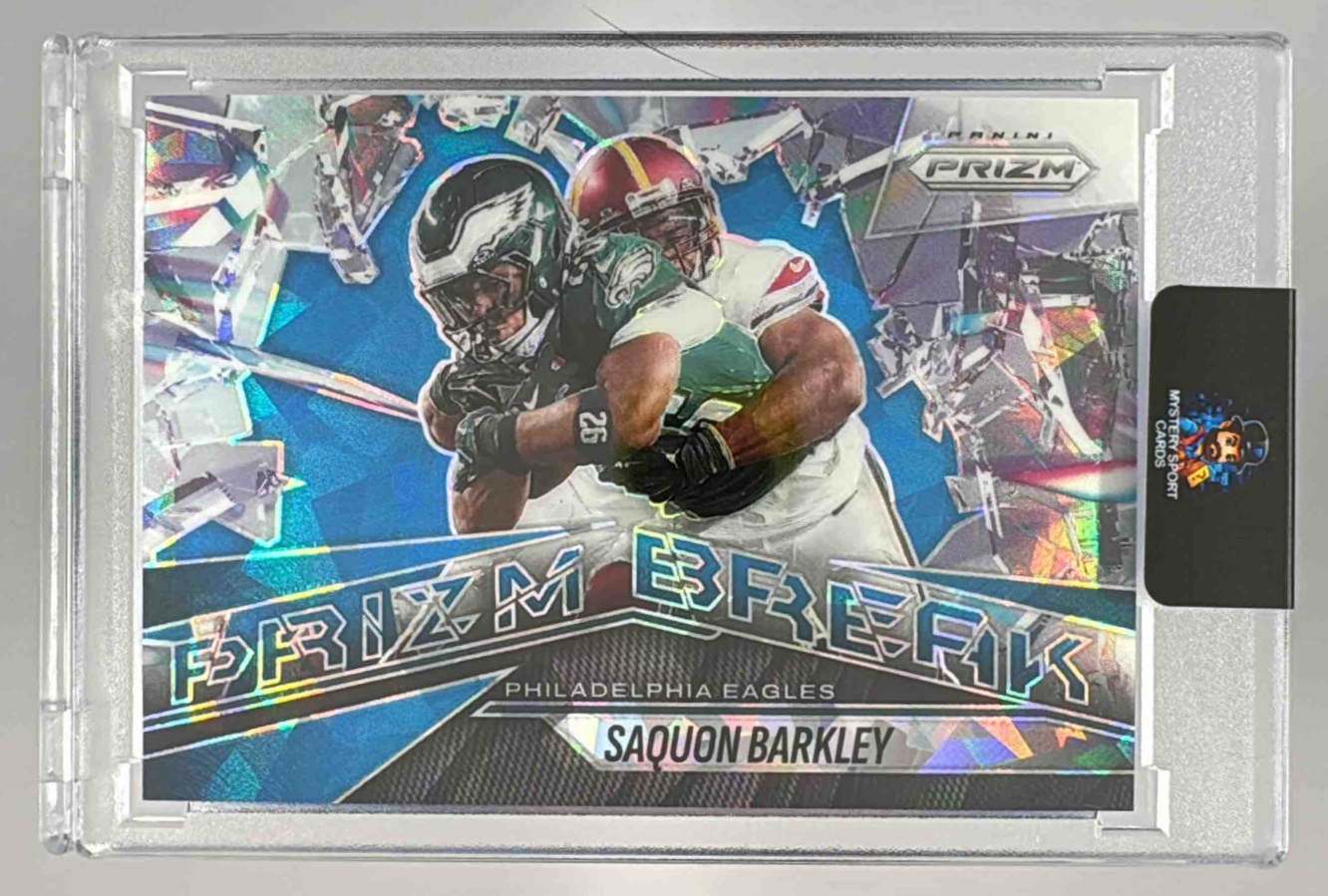 Card image for 2025 Panini Football Prizm Saquon Barkley Break #9 Philadelphia Eagles