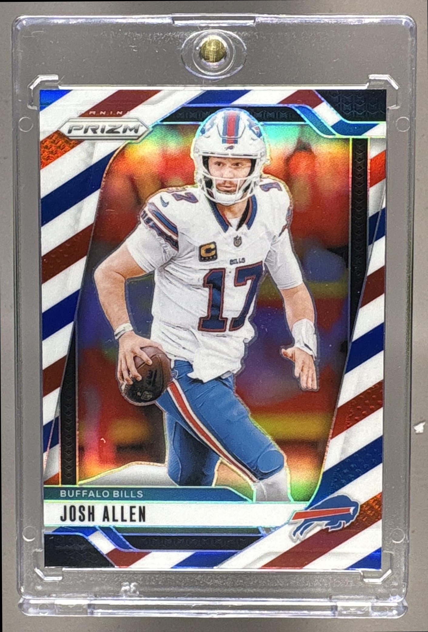 2024 PANINI PRIZM JOSH ALLEN #28 RED WHITE AND BLUE BILLS