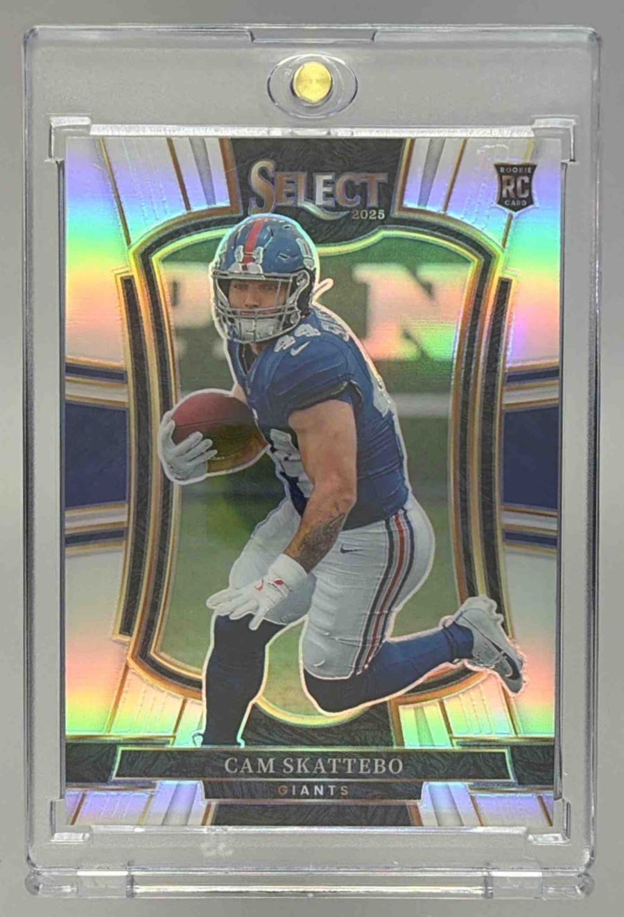 Card image for 2025 Panini Football Select Cam Skattebo Premier Level #195 RC New York Giants