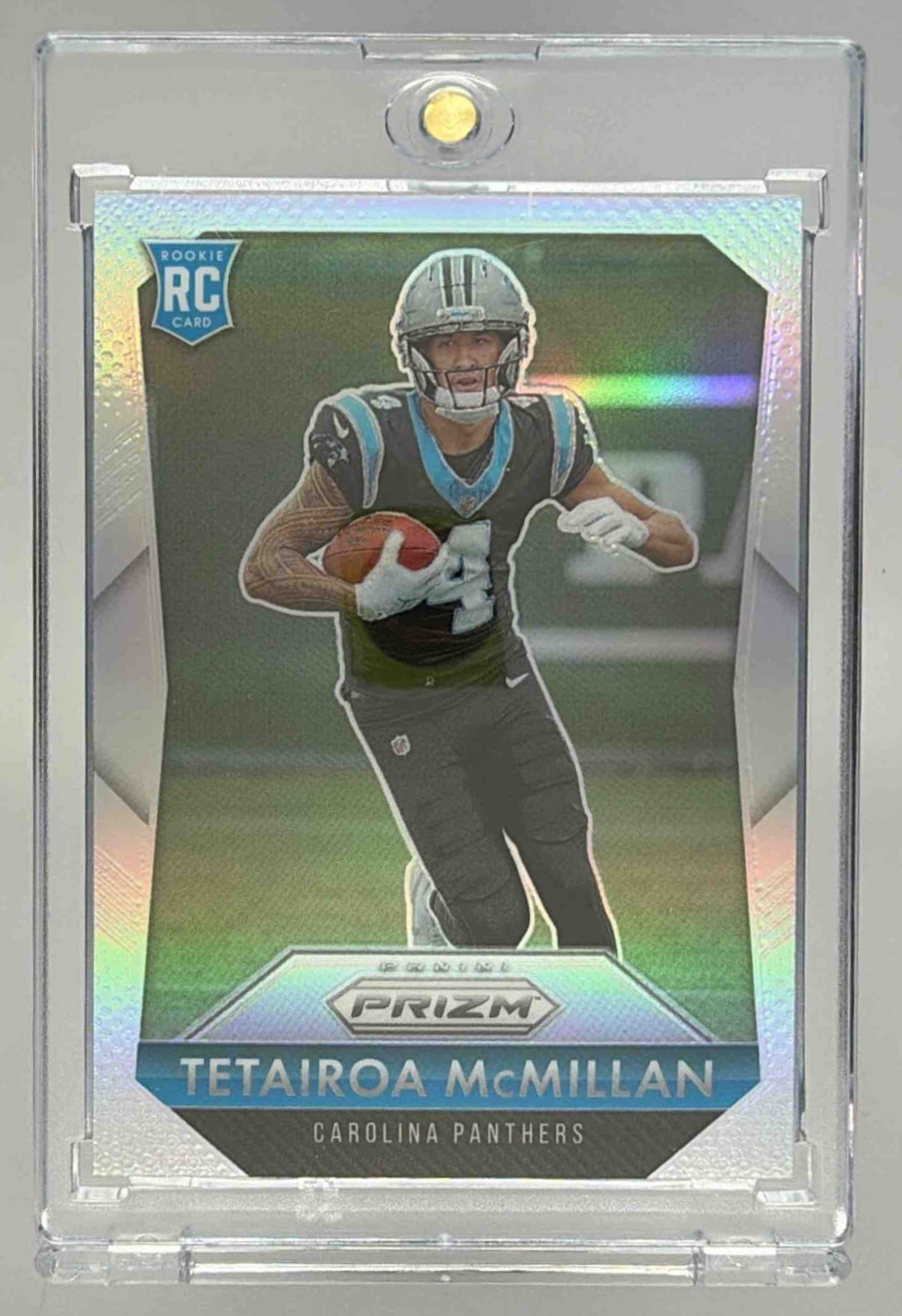 Card image for 2025 Panini Prizm Tetairoa McMillan Rookie Flashback Silver #4 RC Panthers