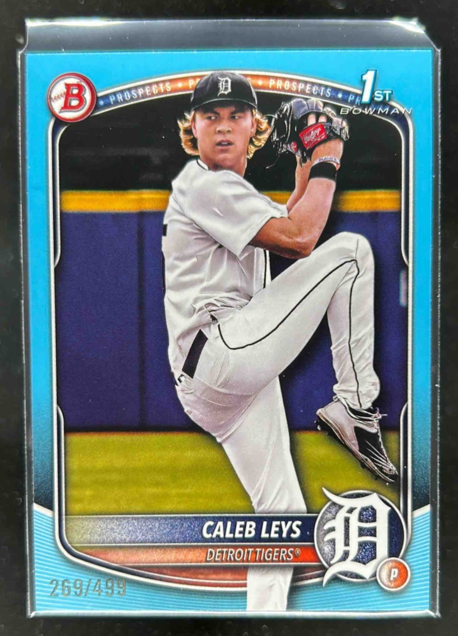 Card image for Caleb Leys 2025 Bowman Draft Sky Blue Border /499