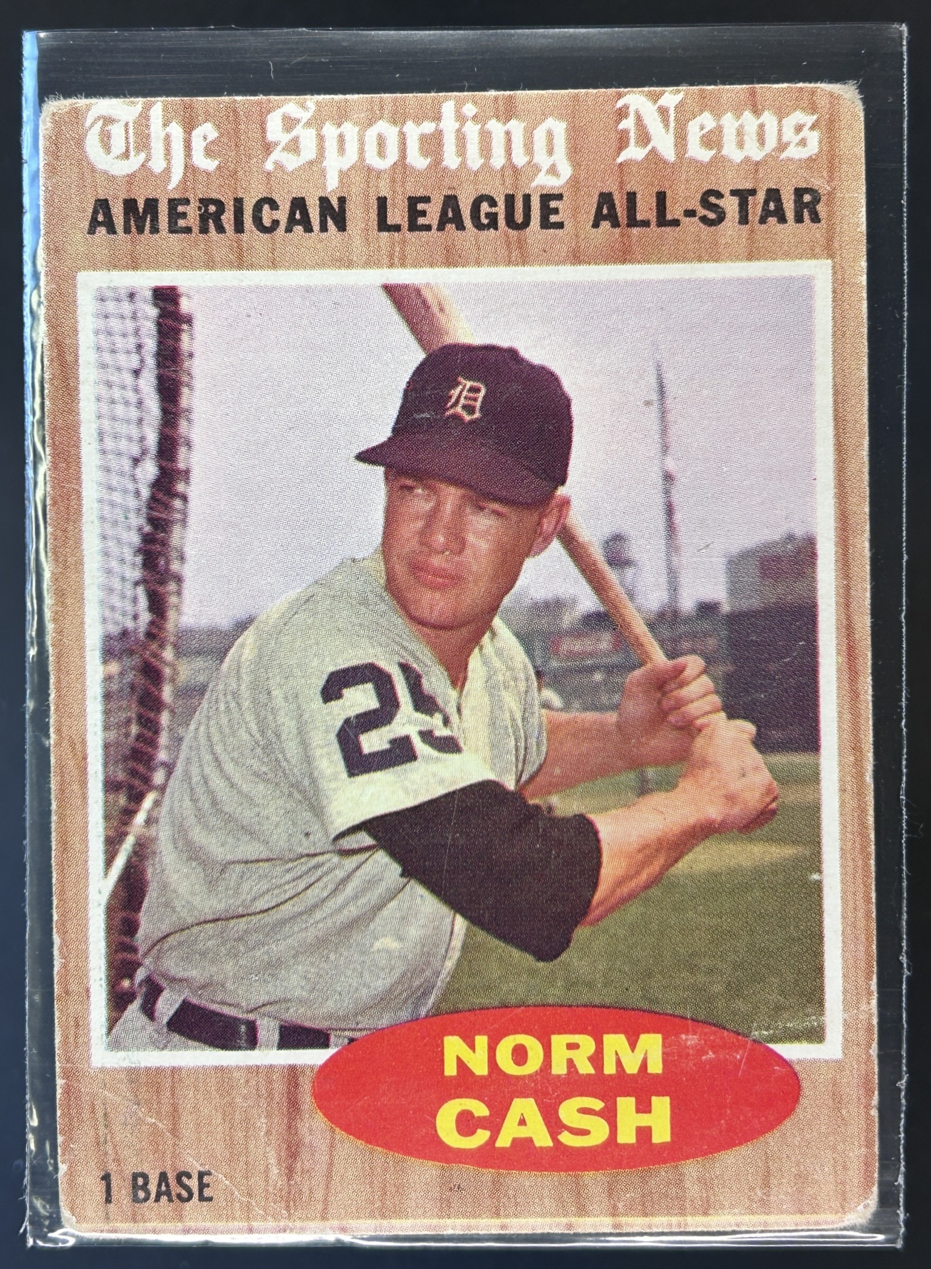 Card image for 1962 TOPPS NORM CASH #466 ALL-STAR DETROIT TIGERS