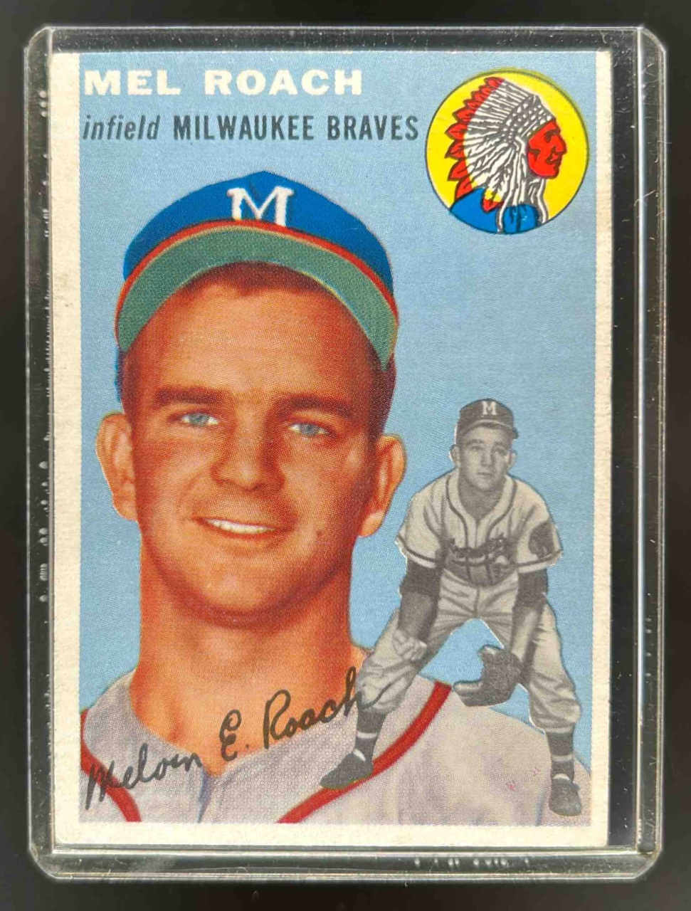 Card image for 1954 TOPPS BASEBALL MEL ROACH #181 RC