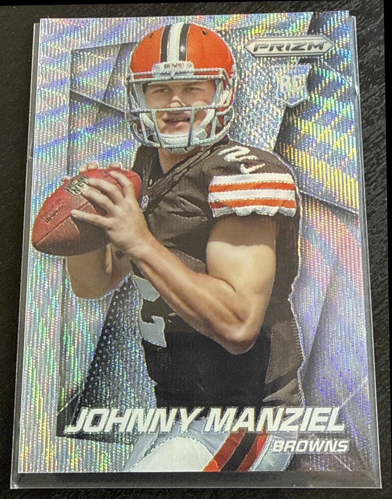 2014 Panini Prizm Johnny Manziel #287a Light Blue Wave 51/99 RC Browns