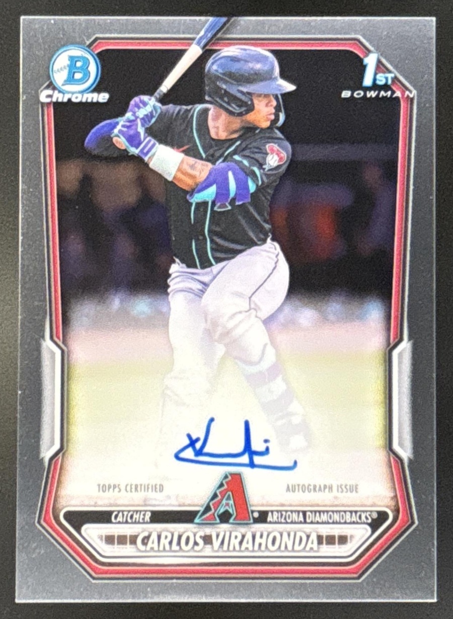 Card image for Carlos Virahonda 2026 Bowman Chrome Prospect Auto Arizona Diamondbacks