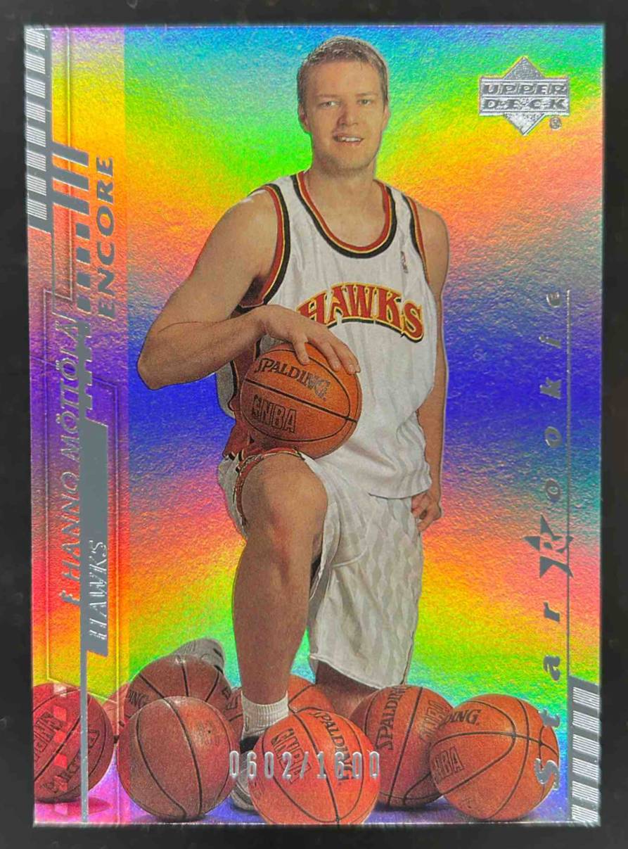 Card image for 2000-01 UPPER DECK ENCORE HANNO MOTTOLA #162 602/1600 RC ATLANTA HAWKS